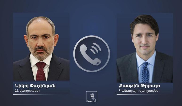 Премьер-министр Армении Никол Пашинян провел телефонный разговор с премьер-министром Канады Джастином Трюдо |
