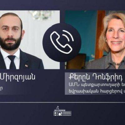 ՀՀ ԱԳ նախարարն ԱՄՆ պետքարտուղարի տեղակալին ներկայացրել է Արցախում ստեղծված իրավիճակը