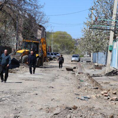 Ախալցխայում շարունակվում  է ճանապարհային ենթակառուցվածքների վերականգնումը