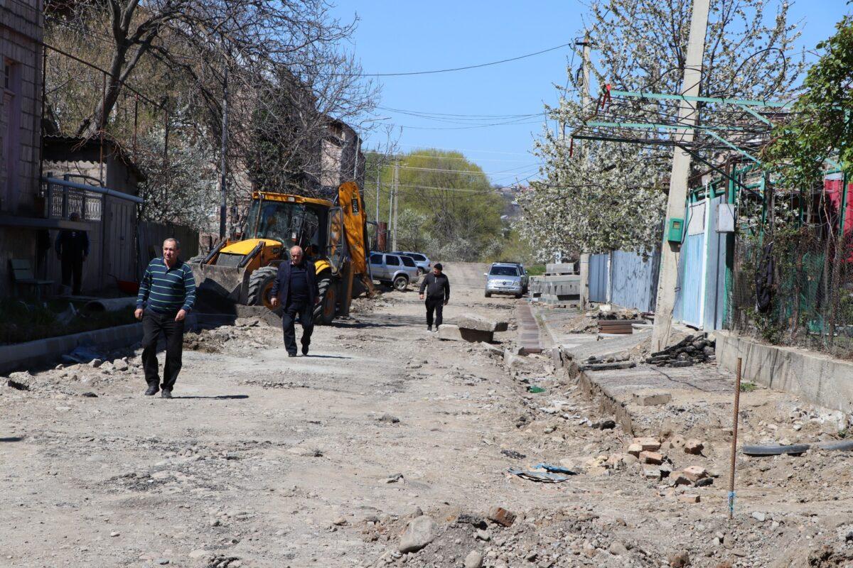 Ախալցխայում շարունակվում  է ճանապարհային ենթակառուցվածքների վերականգնումը